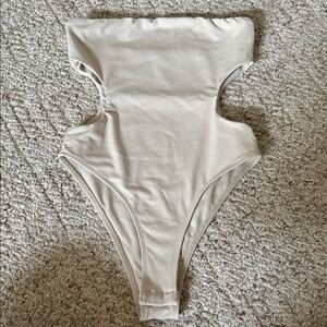 SHEIN Cream Women's Bodysuit